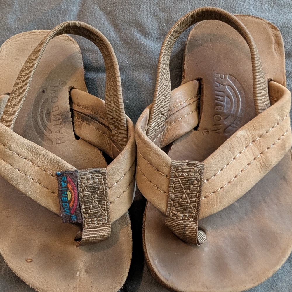 Rainbow Kids Brown Flip Flops